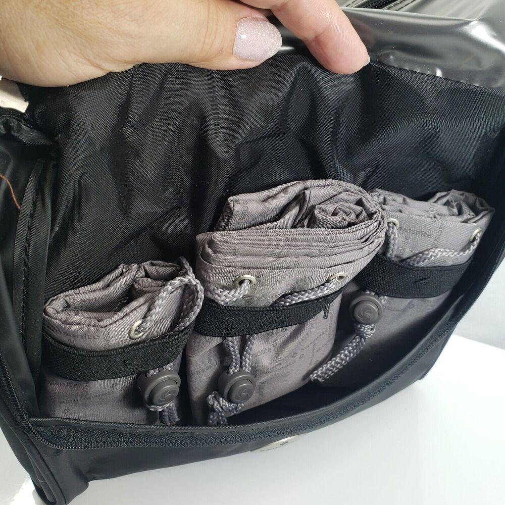 Samsonite Black Toiletry Bag Travel Kit with Laundry and Shoe Bags - Picture 15 of 15